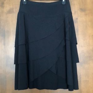 EUC Evelyn Black Tiered Skirt Size P/S